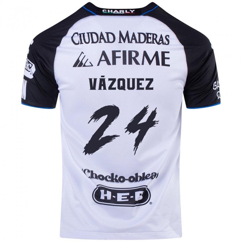 Niño Camiseta Brayton Vázquez #24 Azul Negro 1ª Equipación 2024/25 La Camisa Argentina