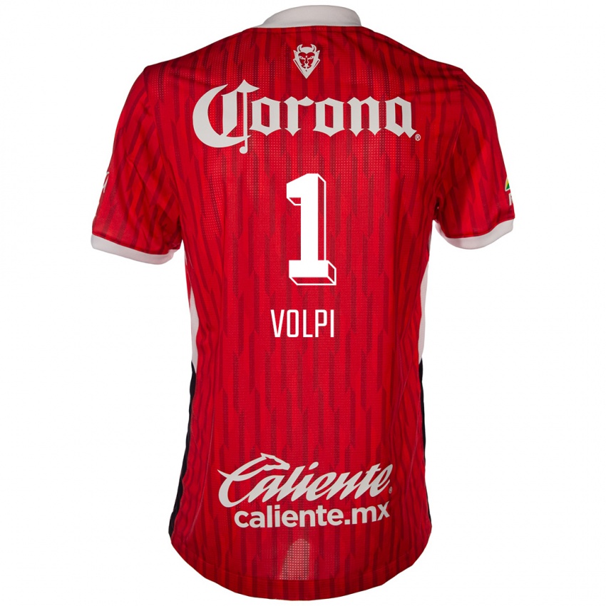 Niño Camiseta Tiago Volpi #1 Rojo Blanco 1ª Equipación 2024/25 La Camisa Argentina