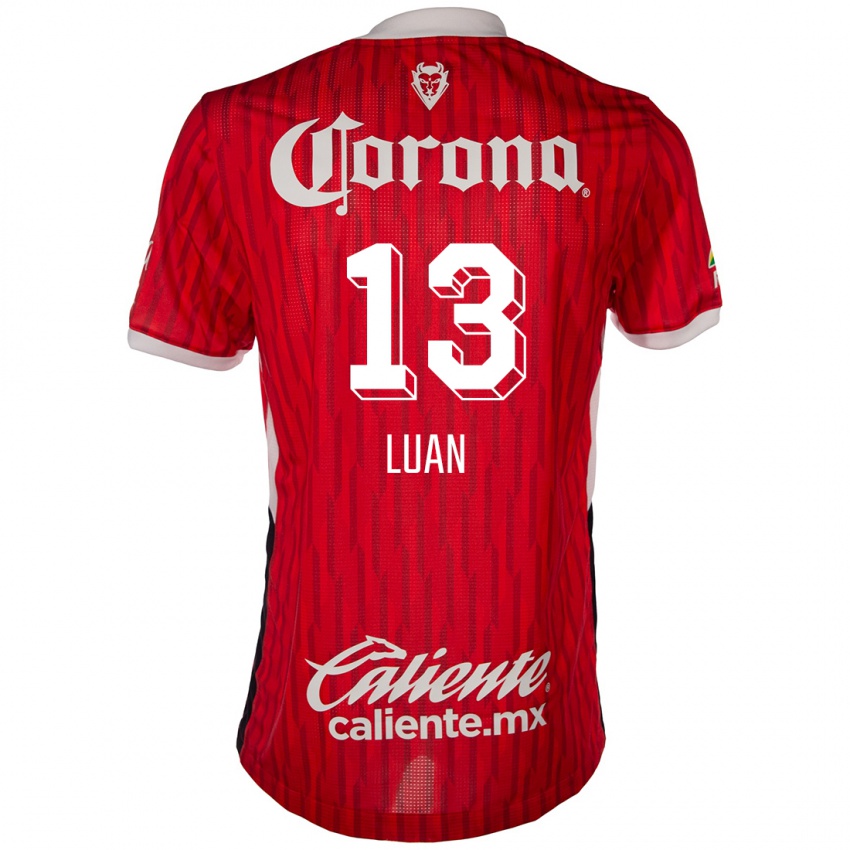 Niño Camiseta Luan #13 Rojo Blanco 1ª Equipación 2024/25 La Camisa Argentina