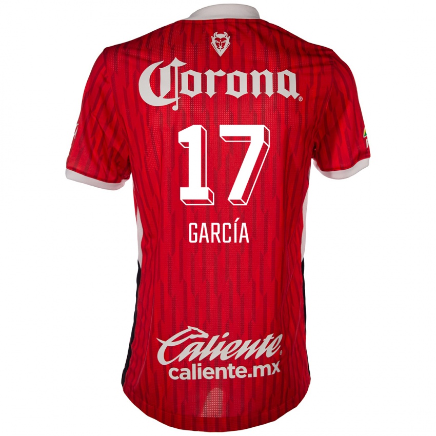 Niño Camiseta Brian García #17 Rojo Blanco 1ª Equipación 2024/25 La Camisa Argentina