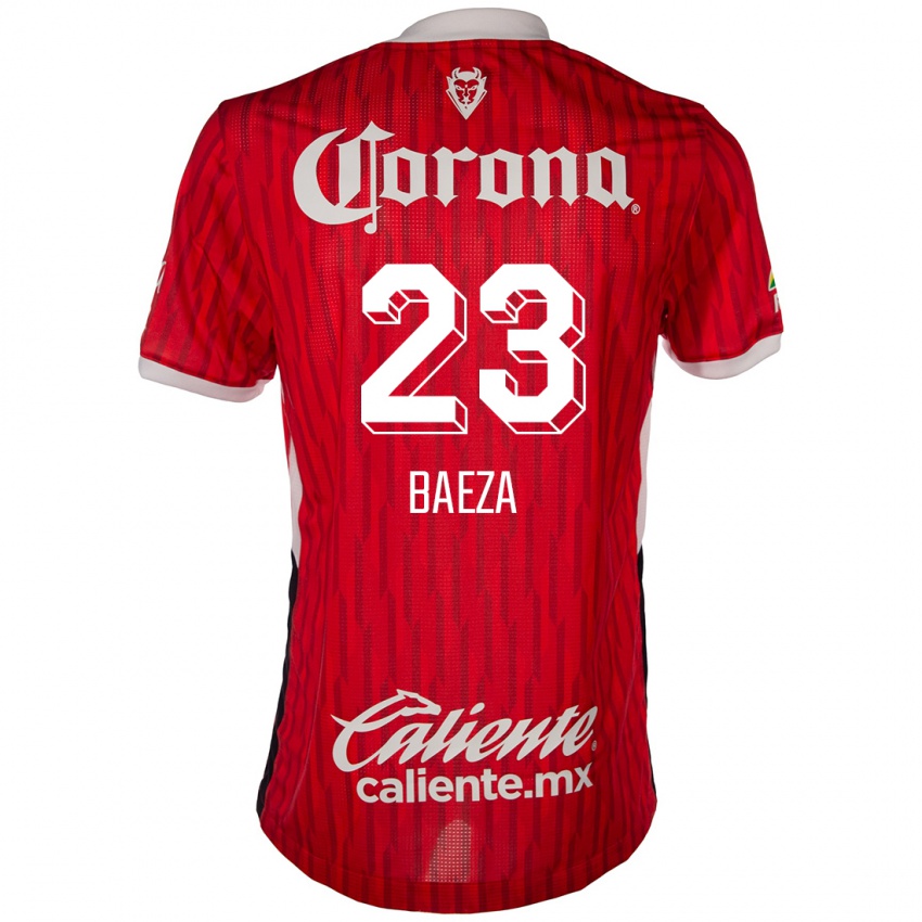 Niño Camiseta Claudio Baeza #23 Rojo Blanco 1ª Equipación 2024/25 La Camisa Argentina