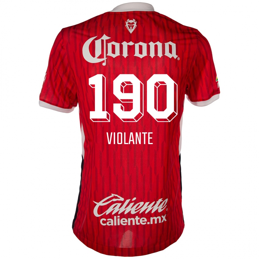 Niño Camiseta Isaías Violante #190 Rojo Blanco 1ª Equipación 2024/25 La Camisa Argentina