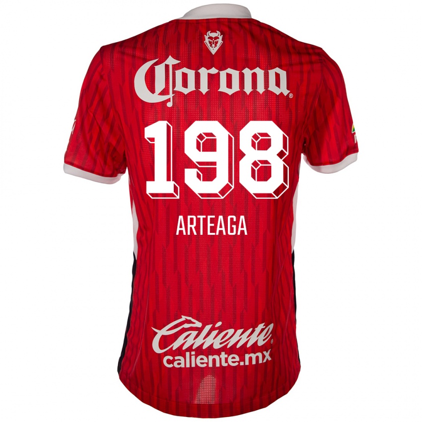 Niño Camiseta Víctor Arteaga #198 Rojo Blanco 1ª Equipación 2024/25 La Camisa Argentina