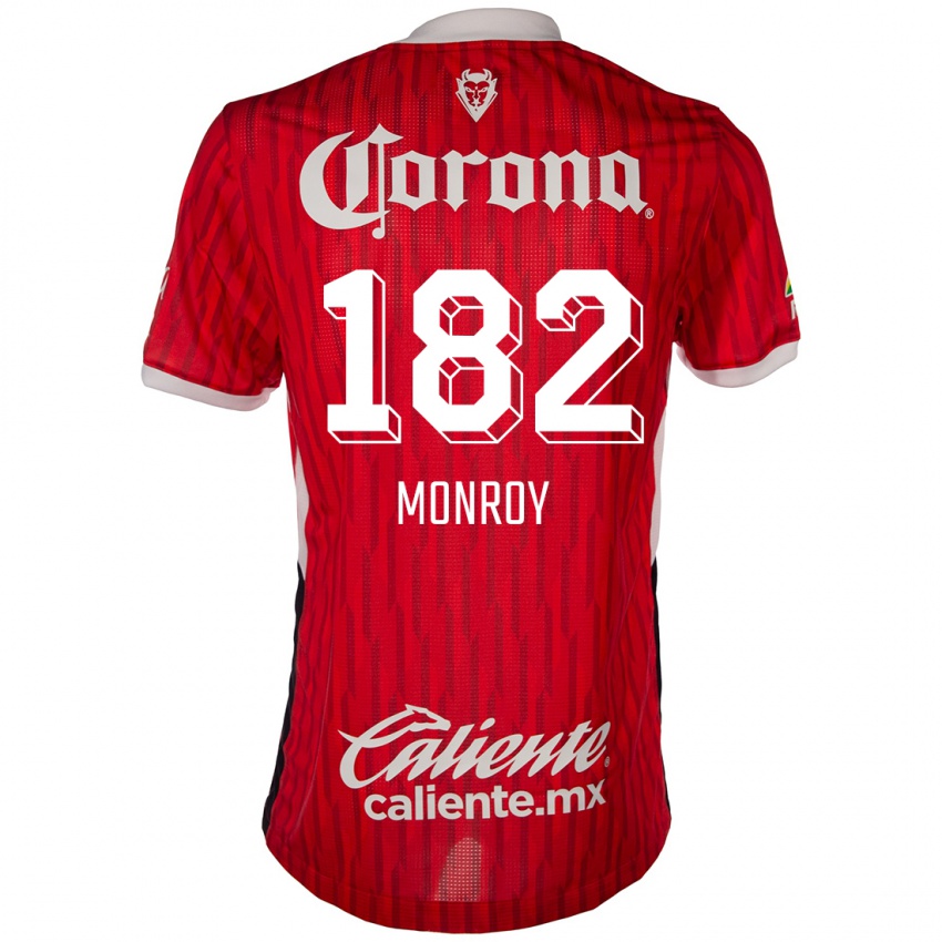 Niño Camiseta Brayan Monroy #182 Rojo Blanco 1ª Equipación 2024/25 La Camisa Argentina