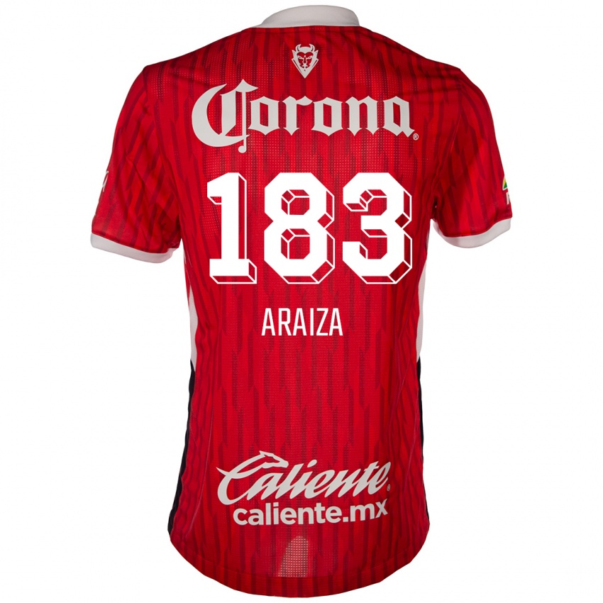 Niño Camiseta Daniel Araiza #183 Rojo Blanco 1ª Equipación 2024/25 La Camisa Argentina