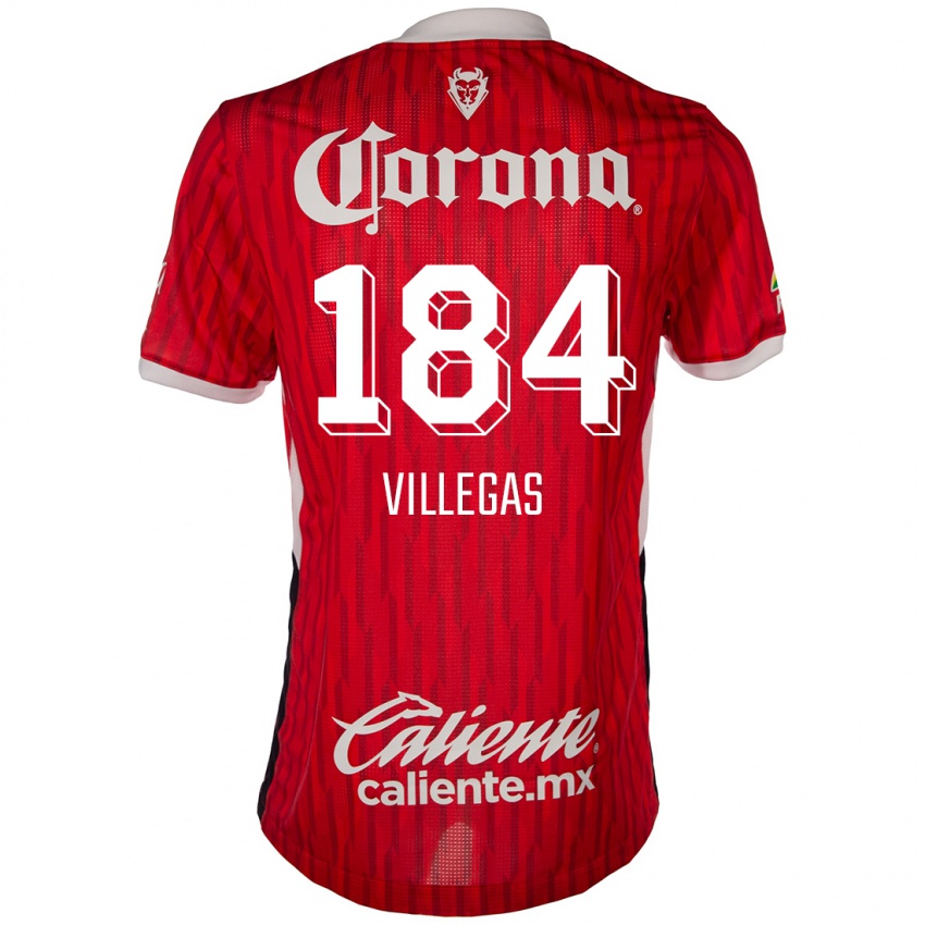 Niño Camiseta Abraham Villegas #184 Rojo Blanco 1ª Equipación 2024/25 La Camisa Argentina