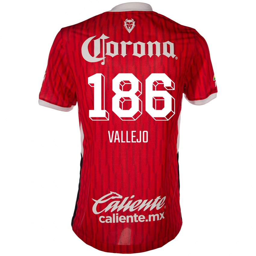 Niño Camiseta Saúl Vallejo #186 Rojo Blanco 1ª Equipación 2024/25 La Camisa Argentina