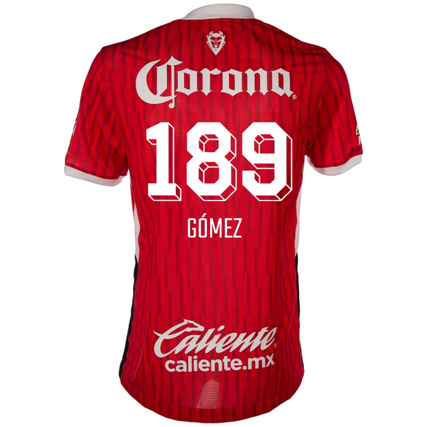 Niño Camiseta Enrique Gómez #189 Rojo Blanco 1ª Equipación 2024/25 La Camisa Argentina