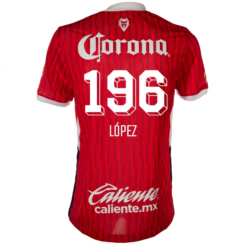 Niño Camiseta Ethan López #196 Rojo Blanco 1ª Equipación 2024/25 La Camisa Argentina