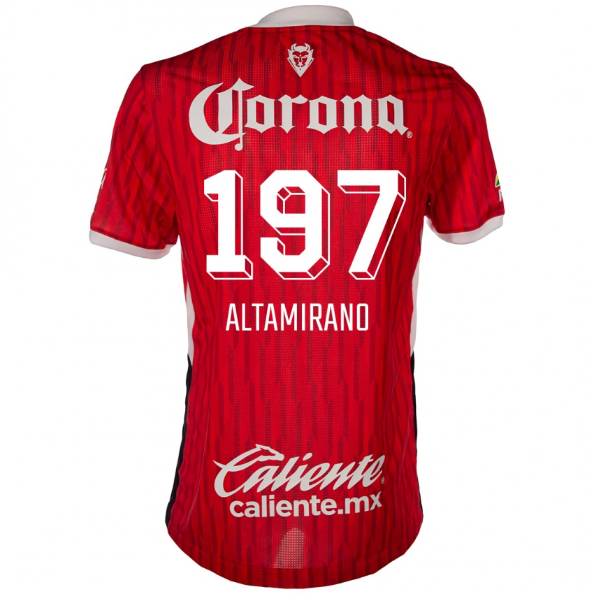 Niño Camiseta Óscar Altamirano #197 Rojo Blanco 1ª Equipación 2024/25 La Camisa Argentina