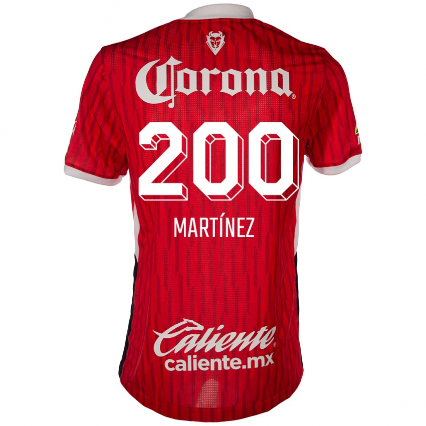 Niño Camiseta Edgar Martínez #200 Rojo Blanco 1ª Equipación 2024/25 La Camisa Argentina