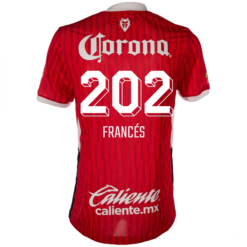 Niño Camiseta Lenin Francés #202 Rojo Blanco 1ª Equipación 2024/25 La Camisa Argentina