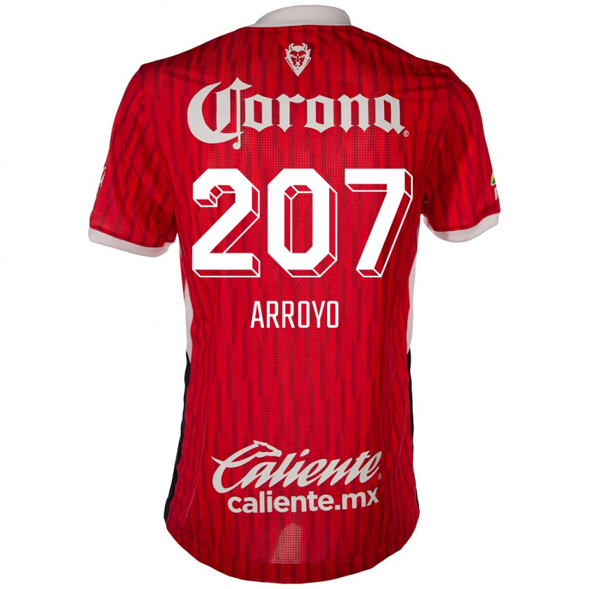 Niño Camiseta José Arroyo #207 Rojo Blanco 1ª Equipación 2024/25 La Camisa Argentina