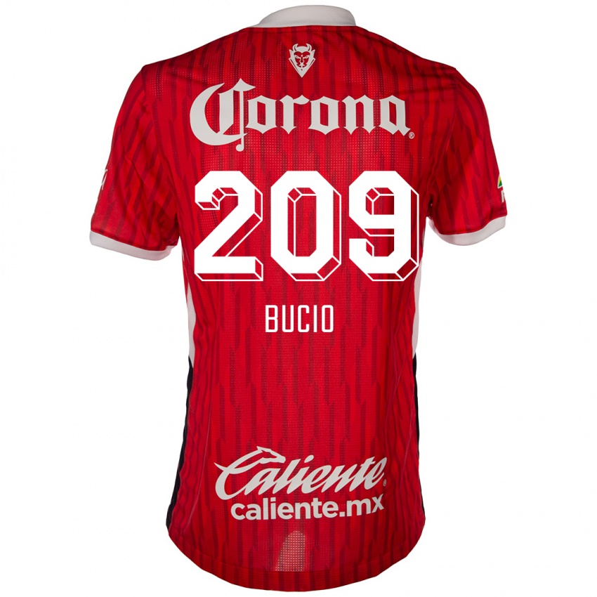 Niño Camiseta Sebastián Bucio #209 Rojo Blanco 1ª Equipación 2024/25 La Camisa Argentina