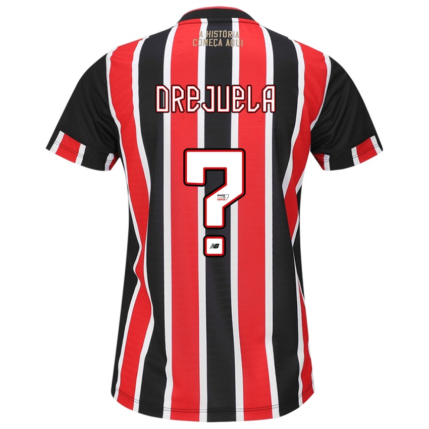 Niño Camiseta Luis Orejuela #0 Negro Rojo Blanco 2ª Equipación 2024/25 La Camisa Argentina