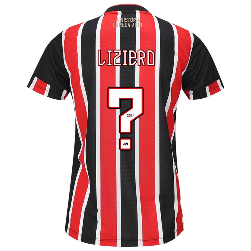 Niño Camiseta Liziero #0 Negro Rojo Blanco 2ª Equipación 2024/25 La Camisa Argentina