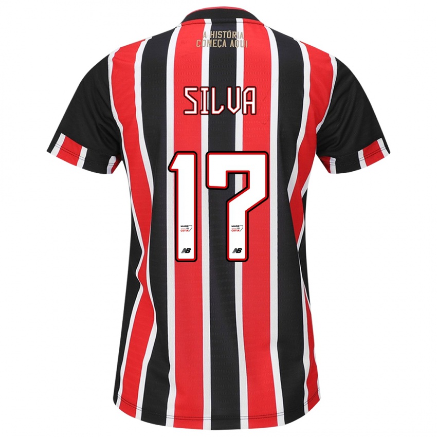 Niño Camiseta André Silva #17 Negro Rojo Blanco 2ª Equipación 2024/25 La Camisa Argentina