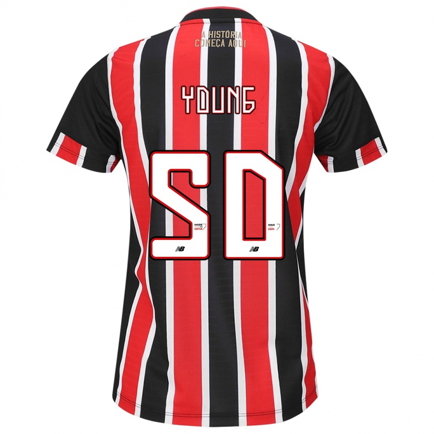 Niño Camiseta Young #50 Negro Rojo Blanco 2ª Equipación 2024/25 La Camisa Argentina