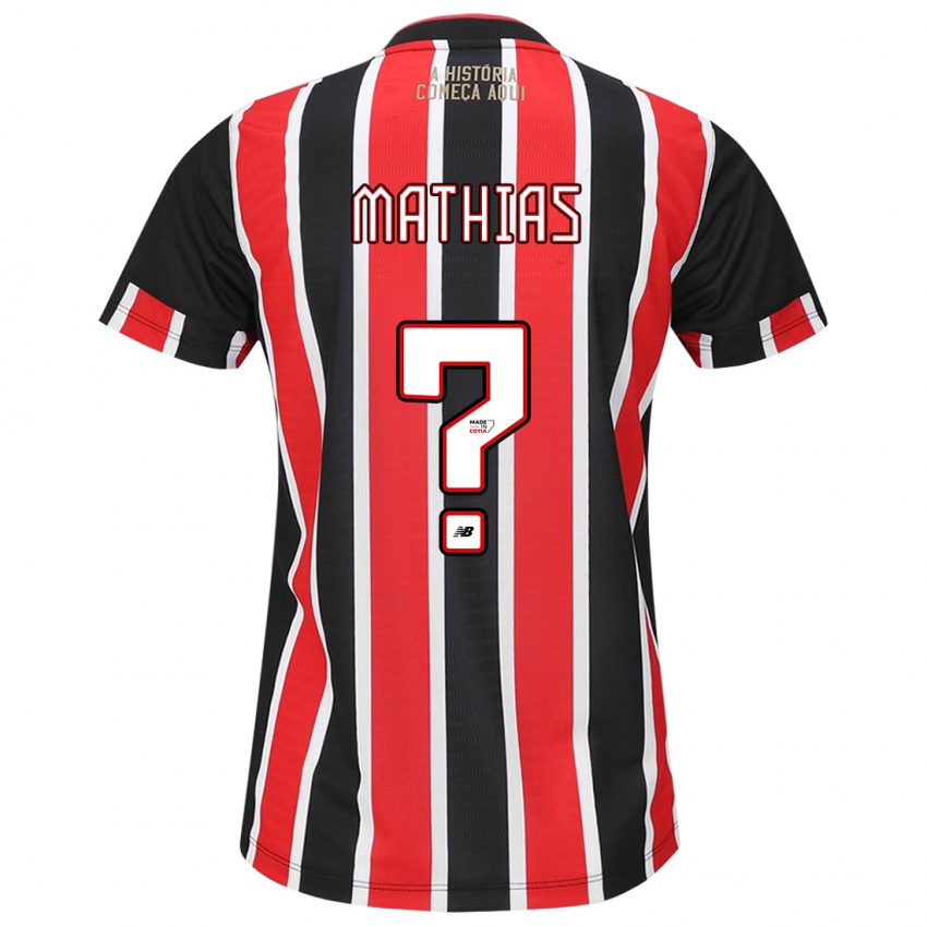 Niño Camiseta Leandro Mathias #0 Negro Rojo Blanco 2ª Equipación 2024/25 La Camisa Argentina