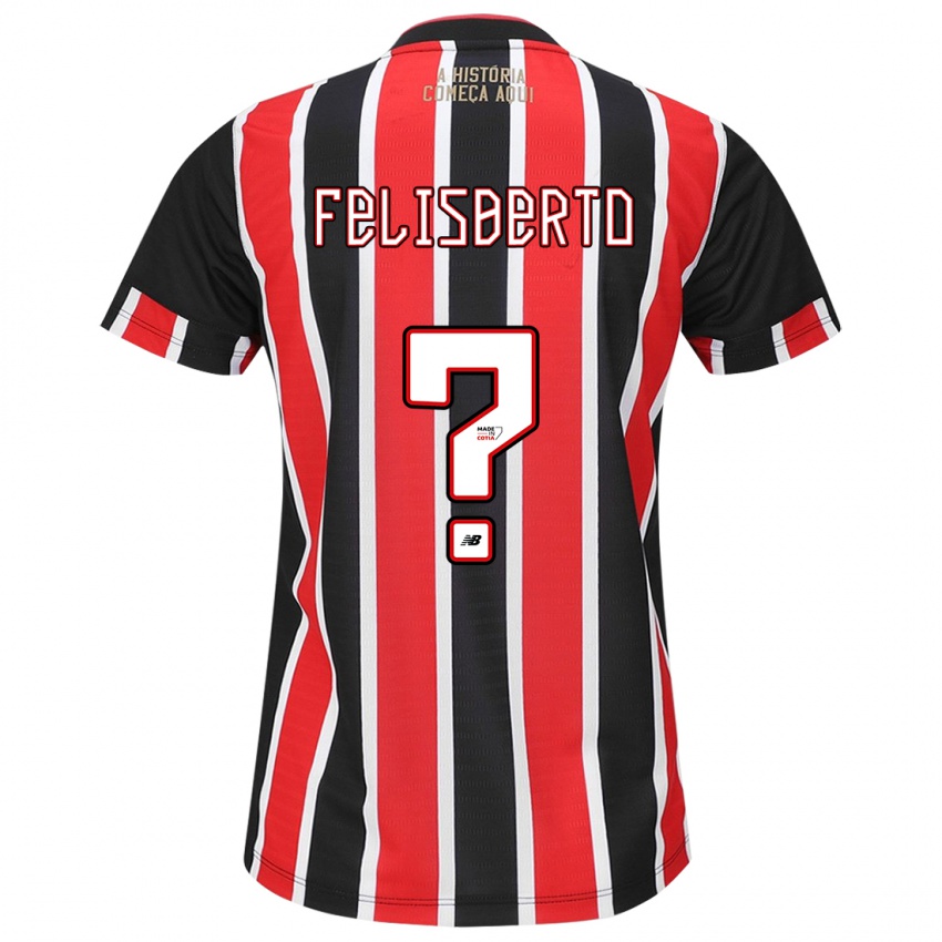 Niño Camiseta Igor Felisberto #0 Negro Rojo Blanco 2ª Equipación 2024/25 La Camisa Argentina