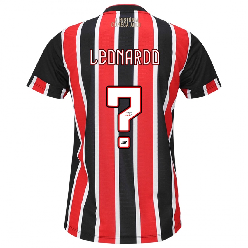 Niño Camiseta Hugo Leonardo #0 Negro Rojo Blanco 2ª Equipación 2024/25 La Camisa Argentina