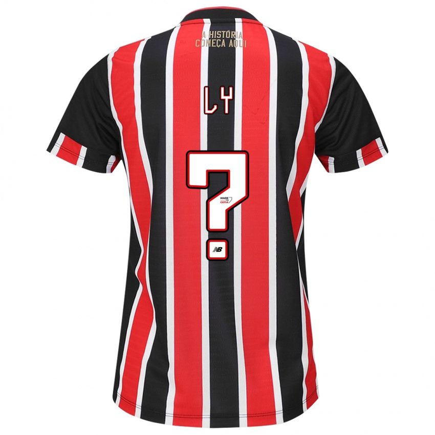 Niño Camiseta Iba Ly #0 Negro Rojo Blanco 2ª Equipación 2024/25 La Camisa Argentina