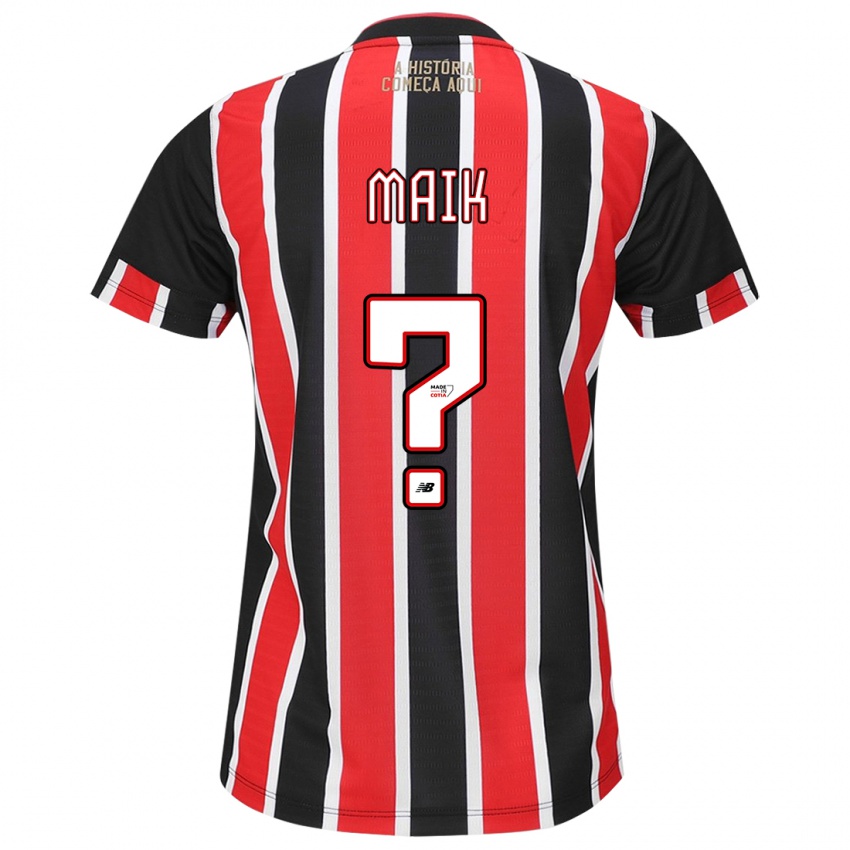 Niño Camiseta Maik #0 Negro Rojo Blanco 2ª Equipación 2024/25 La Camisa Argentina