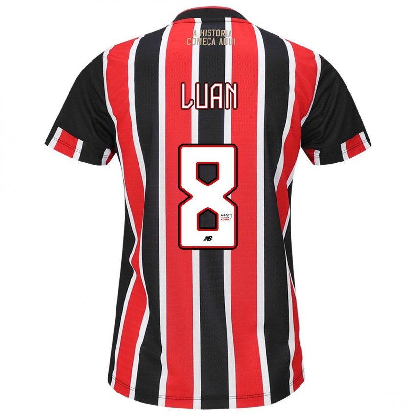 Niño Camiseta Luan #8 Negro Rojo Blanco 2ª Equipación 2024/25 La Camisa Argentina