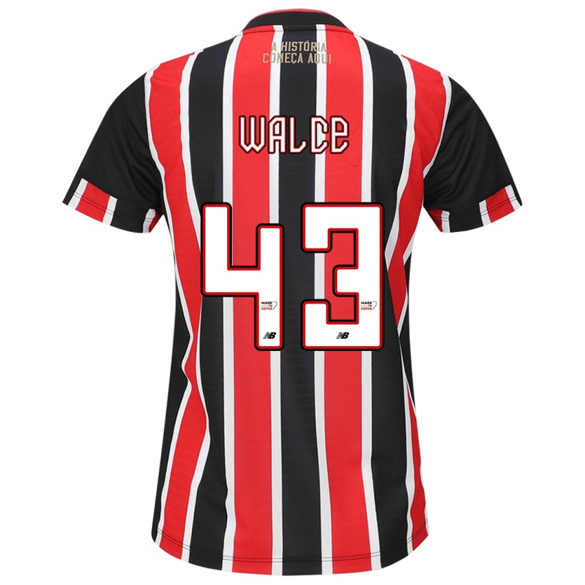 Niño Camiseta Walce #43 Negro Rojo Blanco 2ª Equipación 2024/25 La Camisa Argentina