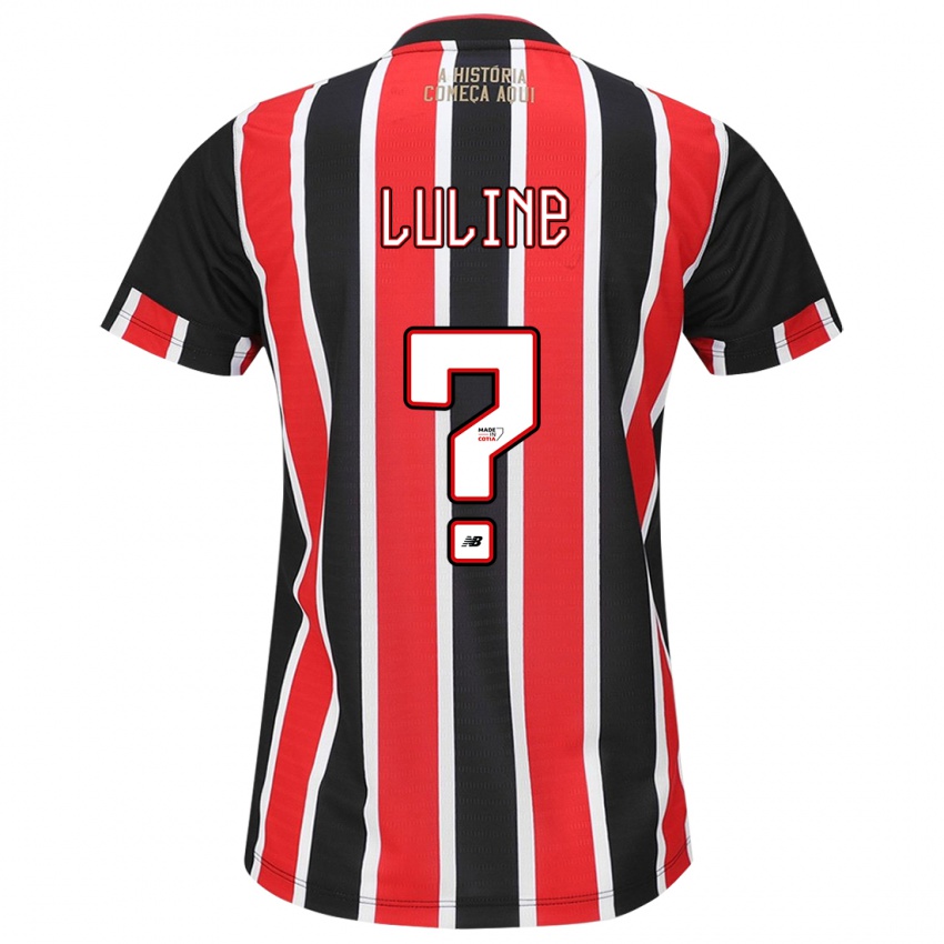 Niño Camiseta Jonathan Luline #0 Negro Rojo Blanco 2ª Equipación 2024/25 La Camisa Argentina