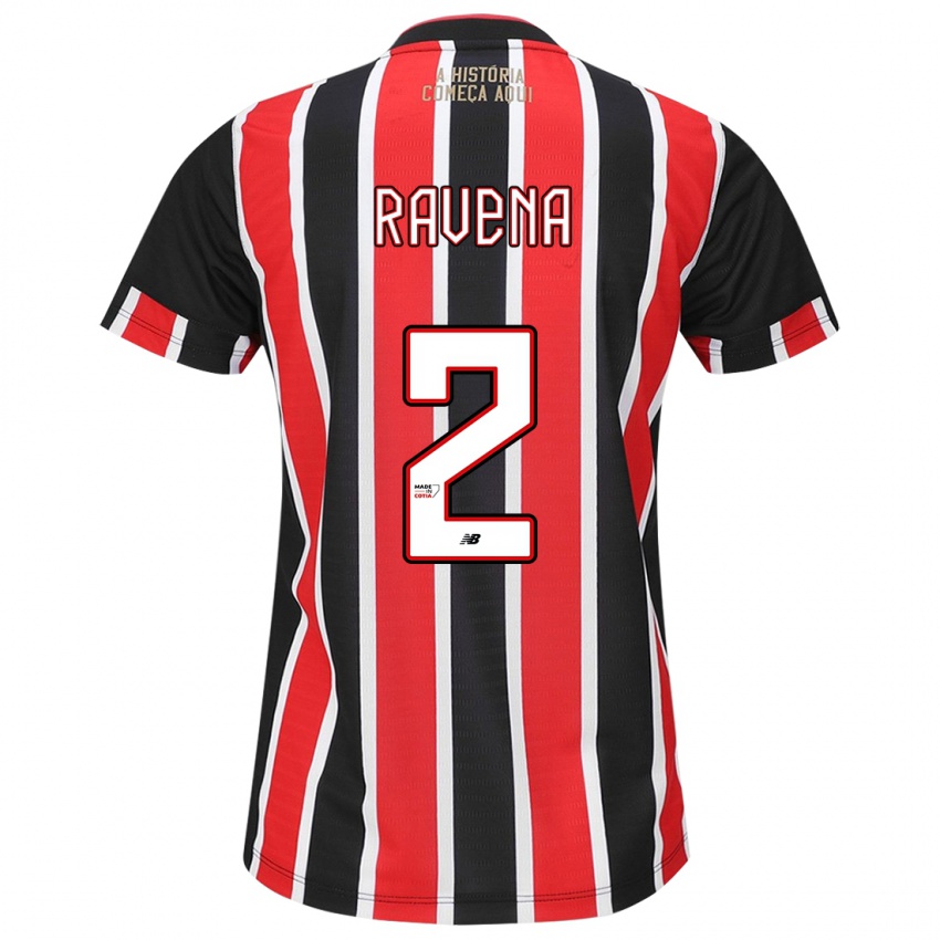 Niño Camiseta Ravena #2 Negro Rojo Blanco 2ª Equipación 2024/25 La Camisa Argentina