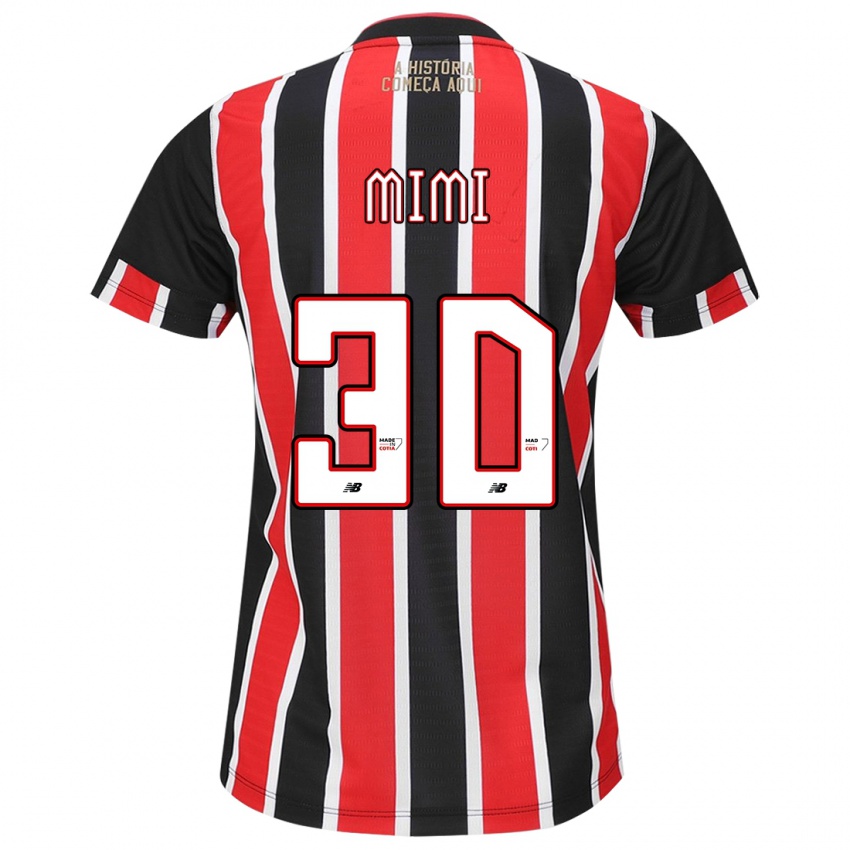 Niño Camiseta Mimi #30 Negro Rojo Blanco 2ª Equipación 2024/25 La Camisa Argentina