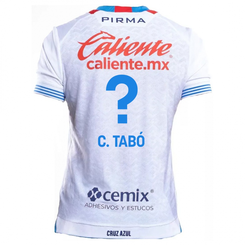 Niño Camiseta Christian Tabó #0 Blanco Azul 2ª Equipación 2024/25 La Camisa Argentina