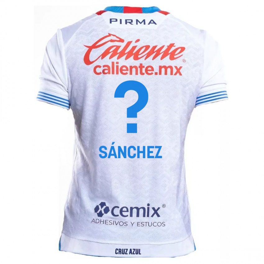 Niño Camiseta Jorge Sanchez #0 Blanco Azul 2ª Equipación 2024/25 La Camisa Argentina