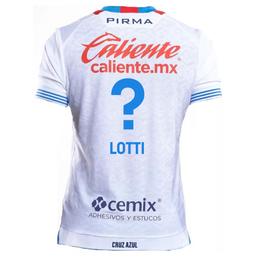 Niño Camiseta Augusto Lotti #0 Blanco Azul 2ª Equipación 2024/25 La Camisa Argentina