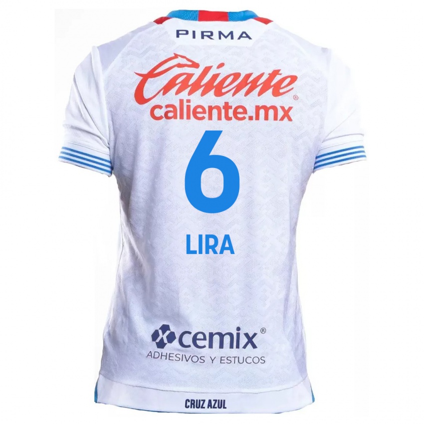 Niño Camiseta Érik Lira #6 Blanco Azul 2ª Equipación 2024/25 La Camisa Argentina