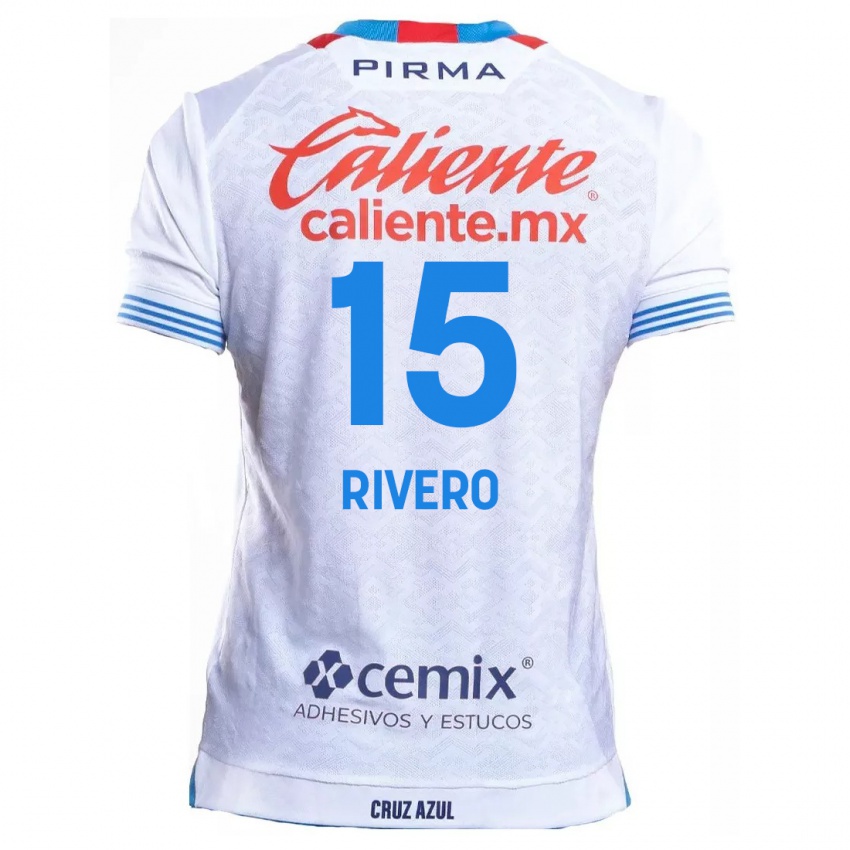 Niño Camiseta Ignacio Rivero #15 Blanco Azul 2ª Equipación 2024/25 La Camisa Argentina