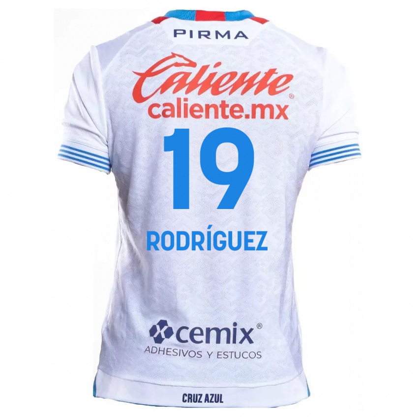 Niño Camiseta Carlos Rodríguez #19 Blanco Azul 2ª Equipación 2024/25 La Camisa Argentina