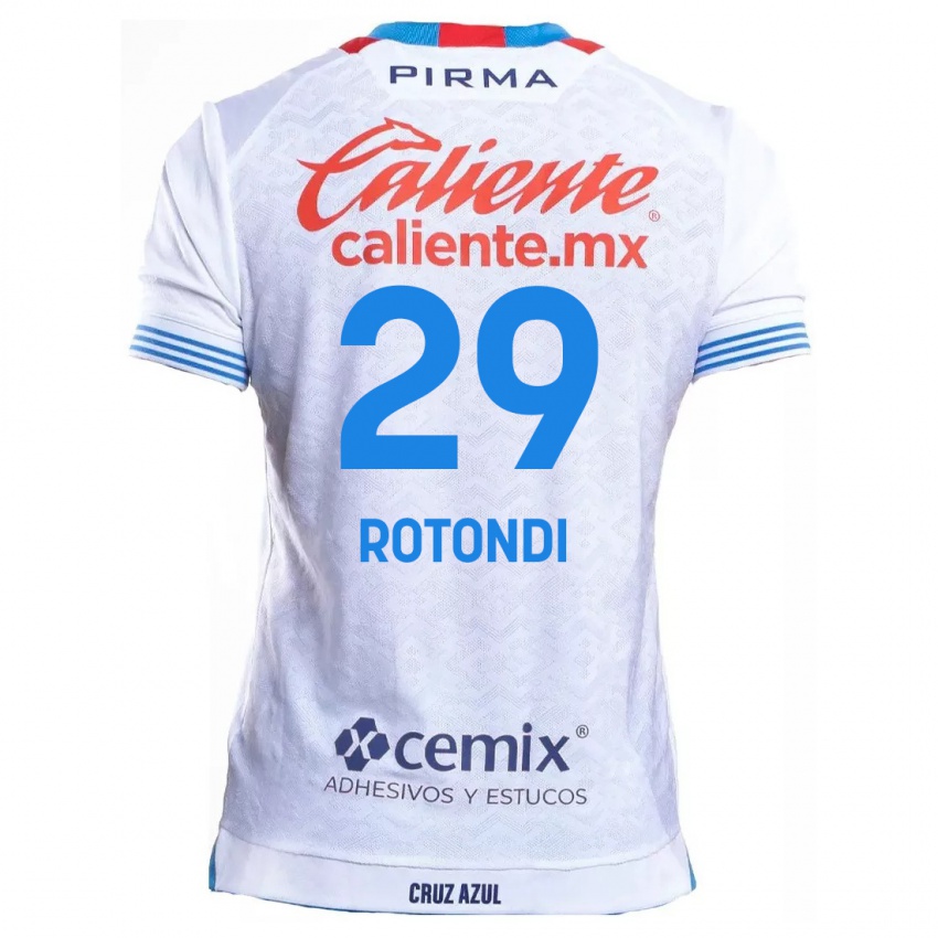 Niño Camiseta Carlos Rotondi #29 Blanco Azul 2ª Equipación 2024/25 La Camisa Argentina