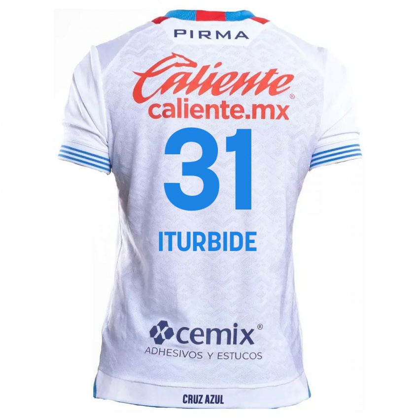 Niño Camiseta Luis Iturbide #31 Blanco Azul 2ª Equipación 2024/25 La Camisa Argentina