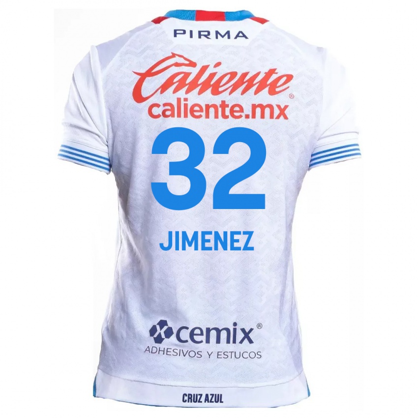 Niño Camiseta Cristian Jimenez #32 Blanco Azul 2ª Equipación 2024/25 La Camisa Argentina