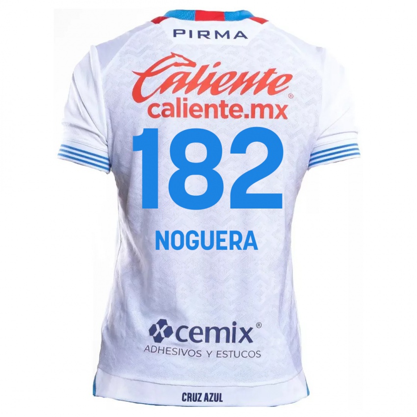 Niño Camiseta Heldrich Noguera #182 Blanco Azul 2ª Equipación 2024/25 La Camisa Argentina