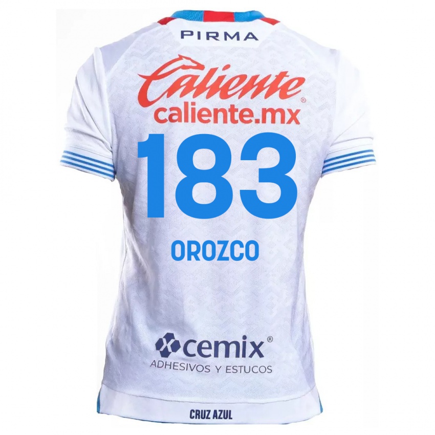 Niño Camiseta Fabrizzio Orozco #183 Blanco Azul 2ª Equipación 2024/25 La Camisa Argentina