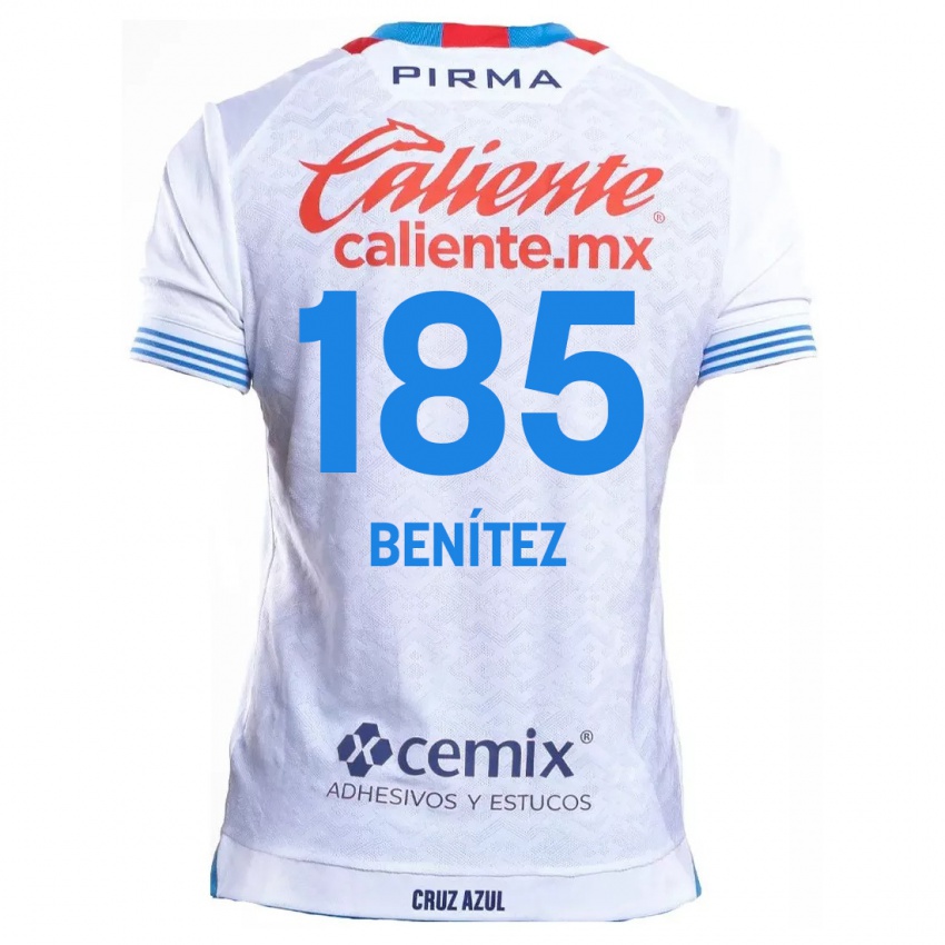 Niño Camiseta Cristopher Benitez #185 Blanco Azul 2ª Equipación 2024/25 La Camisa Argentina