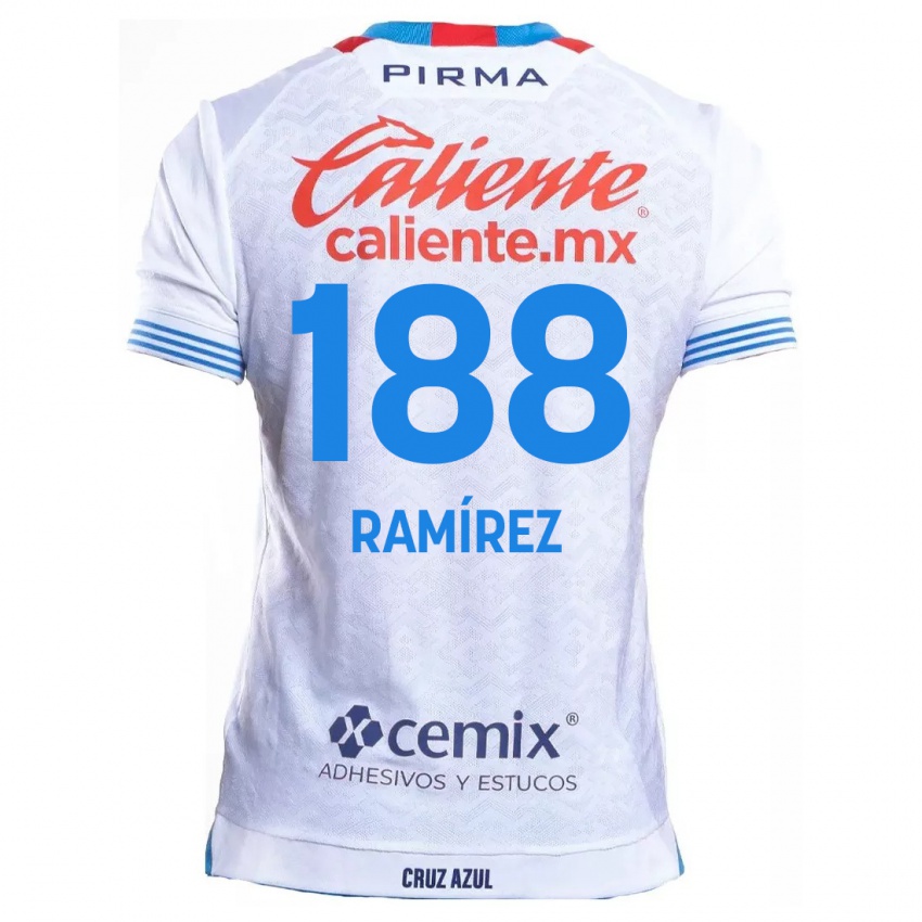 Niño Camiseta Diego Ramírez #188 Blanco Azul 2ª Equipación 2024/25 La Camisa Argentina