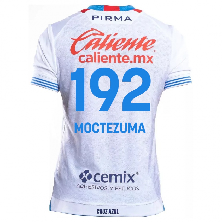 Niño Camiseta Brayan Moctezuma #192 Blanco Azul 2ª Equipación 2024/25 La Camisa Argentina