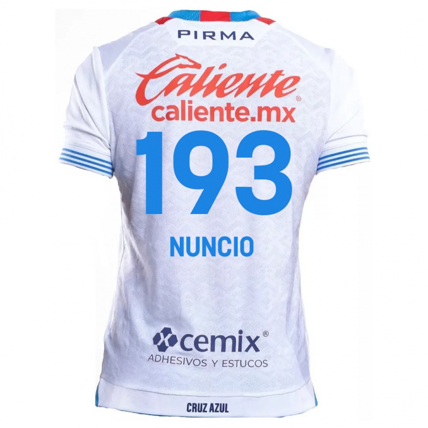 Niño Camiseta Jorge Nuncio #193 Blanco Azul 2ª Equipación 2024/25 La Camisa Argentina