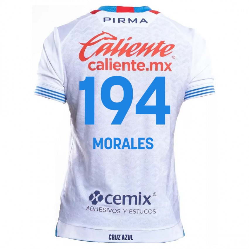 Niño Camiseta Amaury Morales #194 Blanco Azul 2ª Equipación 2024/25 La Camisa Argentina