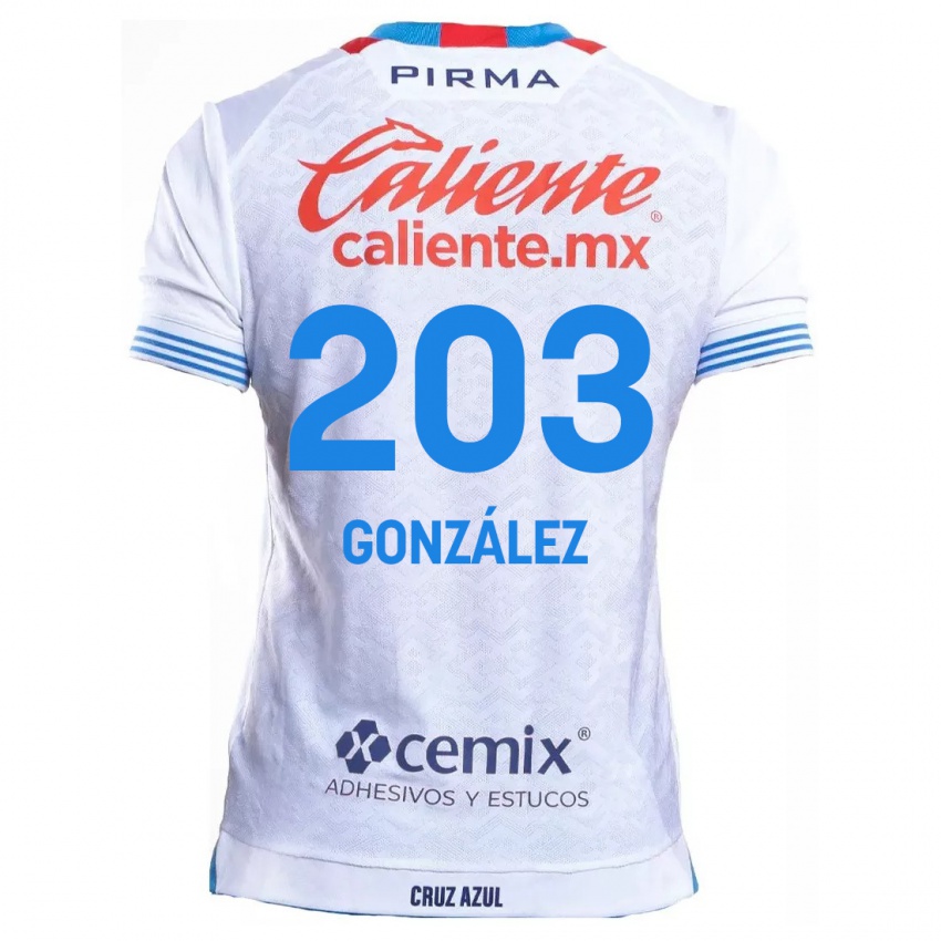 Niño Camiseta Rogelio González #203 Blanco Azul 2ª Equipación 2024/25 La Camisa Argentina