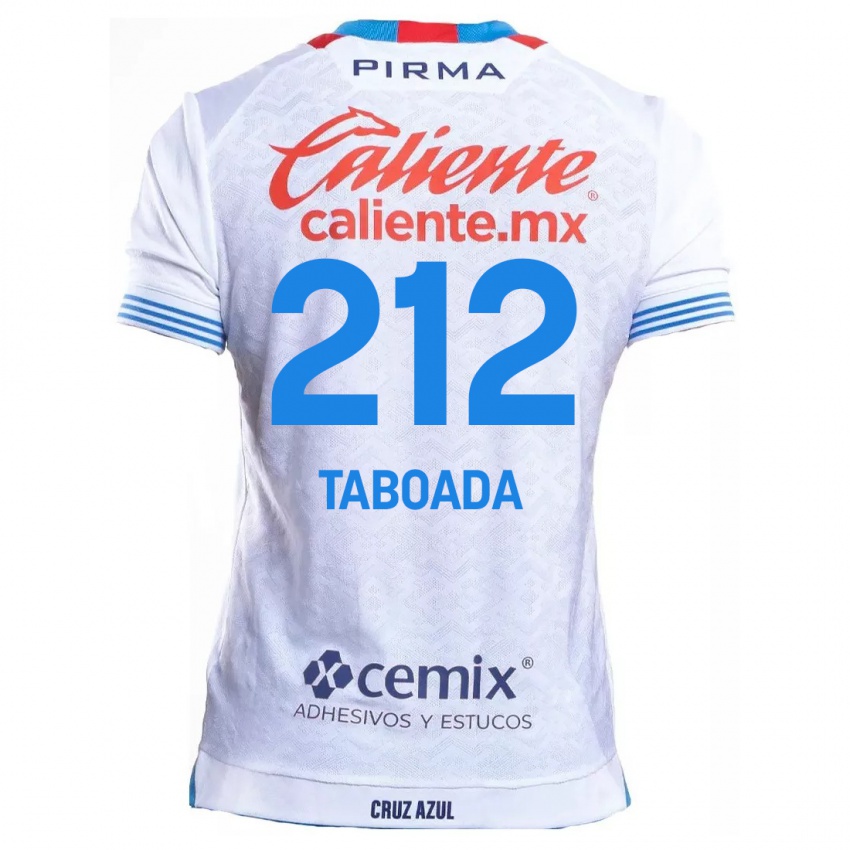 Niño Camiseta Víctor Taboada #212 Blanco Azul 2ª Equipación 2024/25 La Camisa Argentina